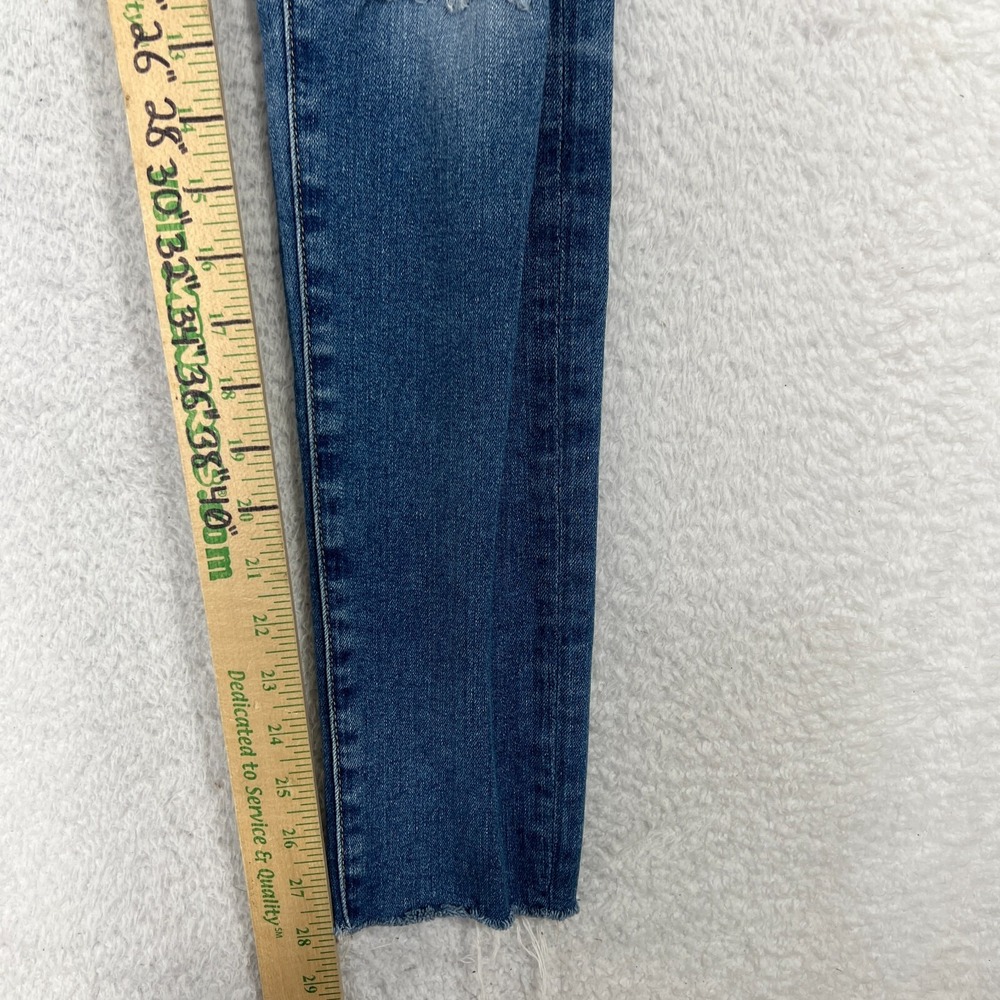 AG Jeans Womens 26R (27x28) The Farrah Skinny Ankle High Rise Blue Distressed - Picture 3 of 9